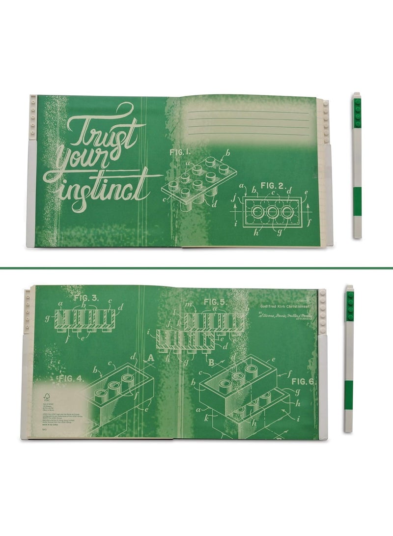 Lego IQ Locking Notebook w/Gel Pen Green - Image 3